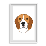 illustration représentant un beagle avec les couleurs de celui-ci
