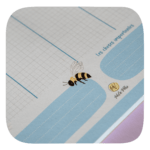 planner hebdomadaire avec un zoom sur l'illustration d'une abeille
